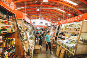 Indoors of the popular market called Mercadao Municipal.