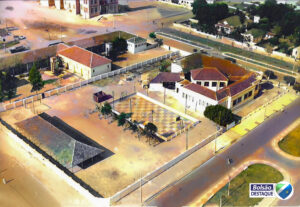 Um dos momentos mais importantes da visita foi a inauguração do edifício do Grupo Escolar Afonso Pena.